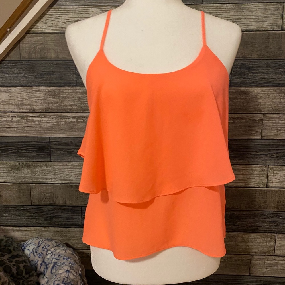 Paper Crane Hot Pink Flirty Tank Top